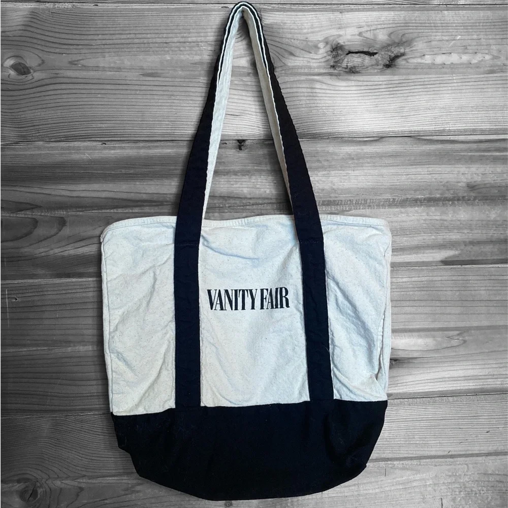 FREE with BUNDLE Black and Cream Vanity Fair Boat and Tote Style Bag